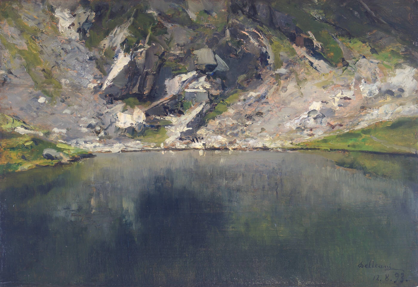 Un angolo del lago sotto il Mucrone